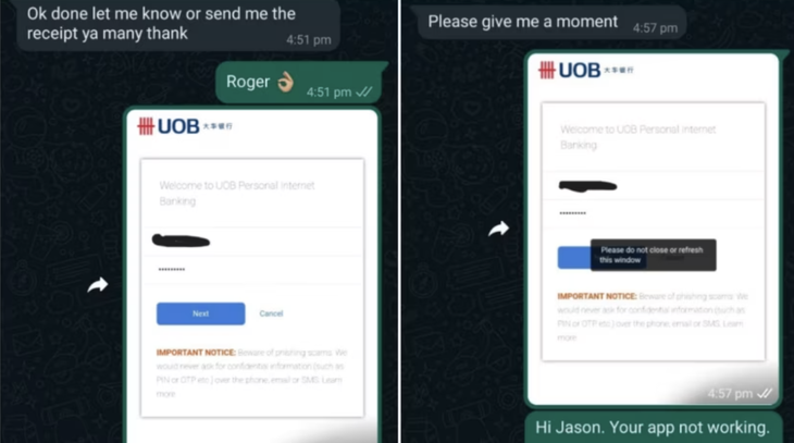 Cuộc trò chuyện bằng tin nhắn WhatsApp giữa ông Singh và