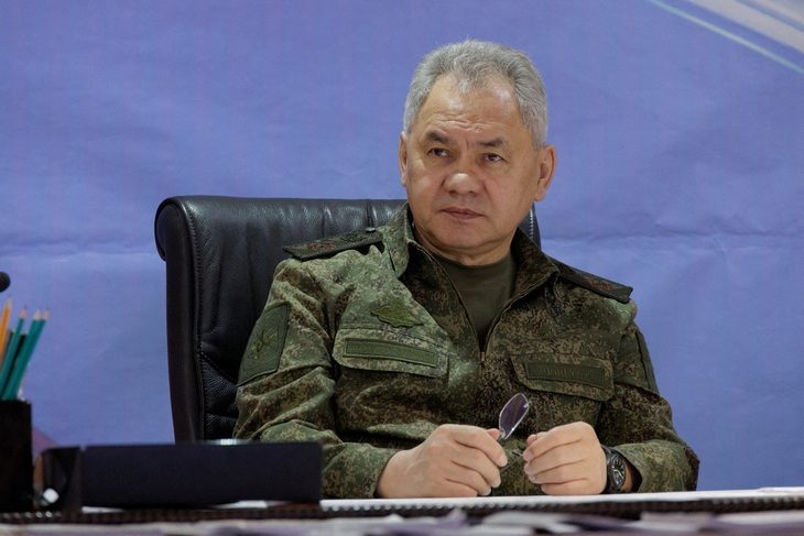 Chiến sự Ukraine: Bộ trưởng Quốc phòng Nga tới sở chỉ huy tiền phương - Ảnh 1. Chiến sự Ukraine: Bộ trưởng Quốc phòng Nga tới sở chỉ huy tiền phương - Ảnh 1.